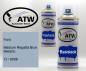 Preview: Ford, Medium Regatta Blue Metallic, 7J / 6096: 400ml Sprühdose + 400ml Klarlack - Set, von ATW Autoteile West.